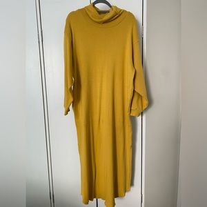 Free people beach long sleeve turtleneck with pockets maxi dress